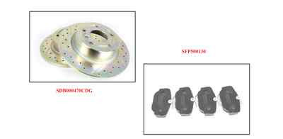 Land Rover Discovery 2 Range P38 Drilled Rear Brake Rotor Disc + Pads Set New