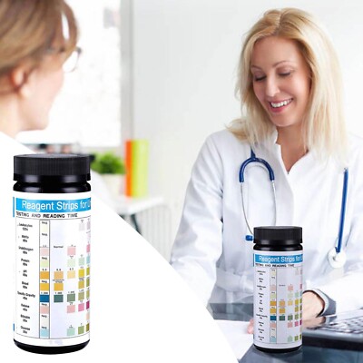 100Pcs URS-10T Reagent Strips for Quick Urine Analysis - 10 Parameters incl