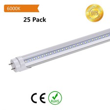 T12 T8 4ft LED Tube Light 6500K 6000K Clear Lens Double-end Bypass Ballast 25pcs
