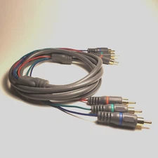2-pcs 6FT Component Video Cable with 3-RCA Red Green Blue RGB for HDTV DVD VCR