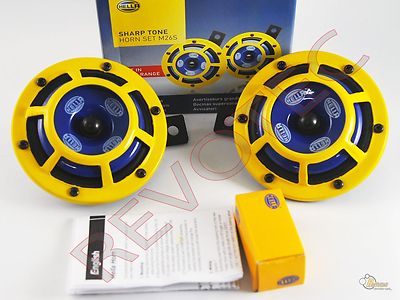 Yellow Hella Sharptone Horn Kit 12V 415/350Hz H31000001 - 1 Pair