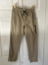 Old Navy Boys Khaki Built-In Flex Tapered Tech Pants NWT Size M Beige