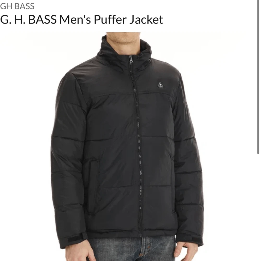 NWT G.H. Bass & Co. Men’s Black Puffer Jacket Lightweight- Size Large