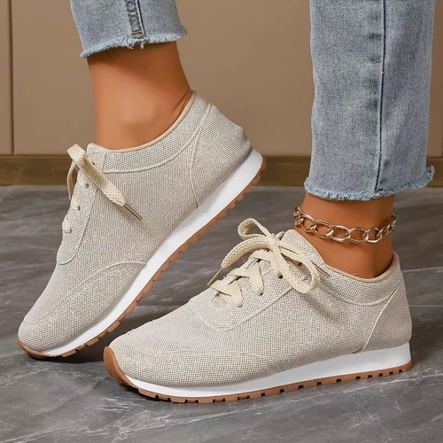 Damen-Schnürschuhe Freizeit atmungsaktiv Mode Sport Fitness Laufschuhe Gehen - Bild 4 von 14