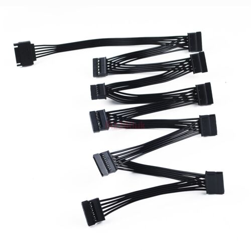 SATA Power 15 Pin 1 Male To 5/8/10/ Female Splitter Hard Drive Cable for HDD SSD - Picture 36 of 49