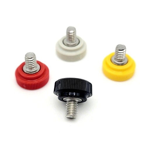 Light Saber Blade Retention Screw Black Knurled Thumb Bolt #8-32 Bolt Pack of 4
