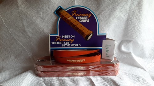 24 Tan Fairway mid-size seconds leather tennis grips