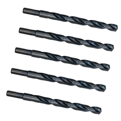 20pcs 7/16'' Drill Bits 3/8'' Reduced Shank Black Oxide HSS Jobber Metal Steel 