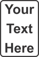 New Personalized Aluminum Metal Sign Customized With Custom Text 12" x 8" Size