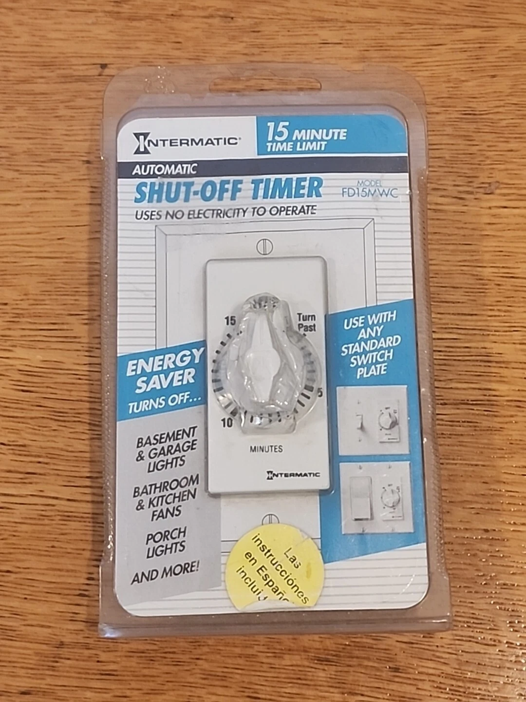 Intermatic Timer Switch Light In Wall Auto Off Spring Wound 20 Amp 15 Minute