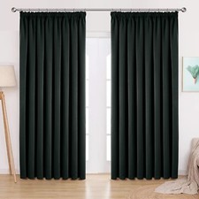 THERMAL BLACKOUT CURTAINS READY MADE EYELET RING TOP OR PENCIL PLEAT +2 TIE BACK