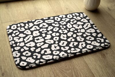 Bath Mat Bathroom Rugs Non Slip Super Soft - 75x45 cm - Leopard print
