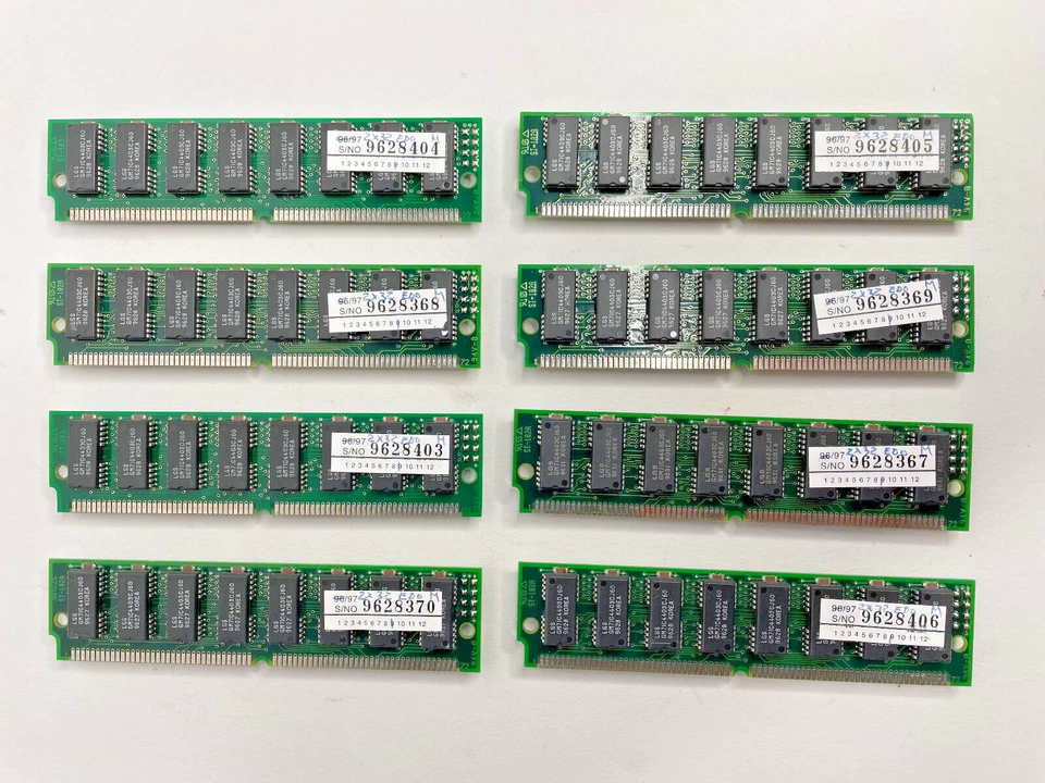LOT of 8 Pieces LG Semicon GMM7322010C 8MB 72-Pin Memory Modules | UNTESTED - Image 2 of 2