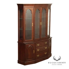 Ethan Allen Georgian Style Cherry China Cabinet