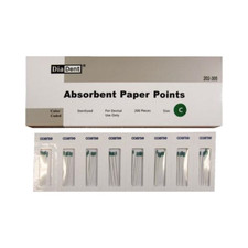 DiaDent 202-305 Absorbent Paper Points Coarse Green Cell Package 200/Pk