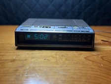 Vintage General Electric Alarm Clock Radio AM/FM Blue Digital Display GE 7-4646A
