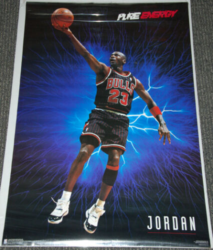 Michael Jordan PURE ENERGY 1996 Chicago Bulls (Nike Air Jordan XI) 23x35  POSTER