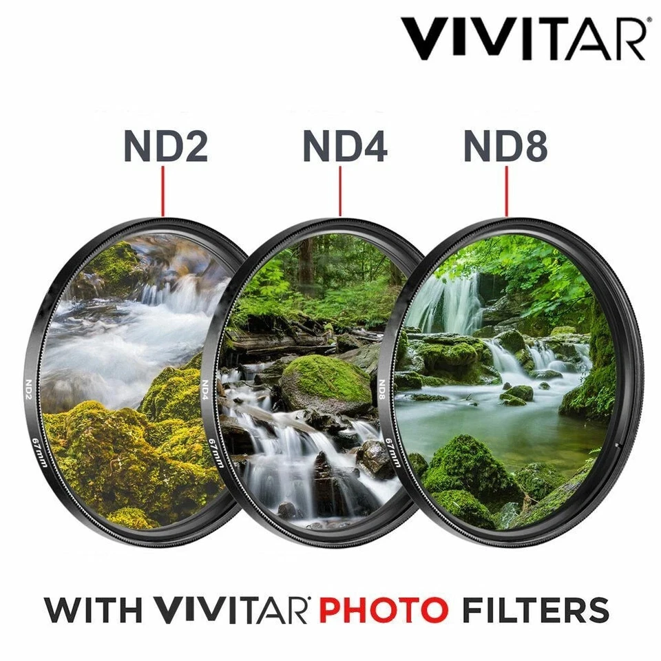 Vivitar 3-Piece Set Ultimate ND2 ND4 ND8 Camera filters or Canon Nikon Sony - Image 2 of 3