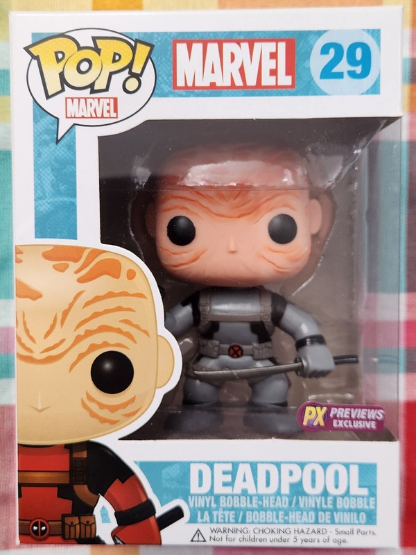 Funko POP! Marvel DEADPOOL (Unmasked) Grey X-Force #29 PX Previews Exclusive