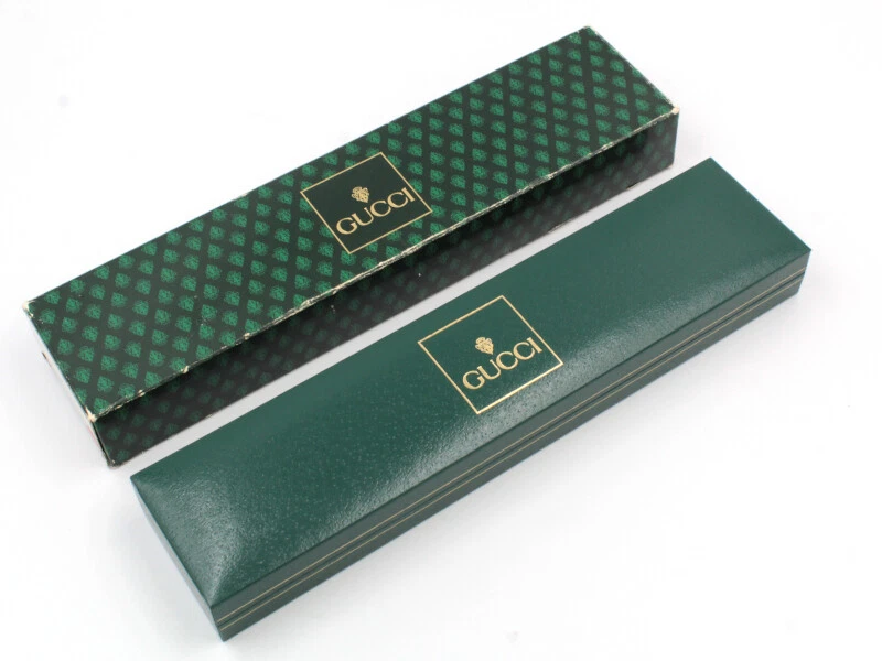 GUCCI Ancienne boite verte d'origine + élégante boîte extérieure unisexe neuve