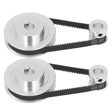 GT2 Synchronous Wheel 2 Set Synchronous Wheel GT2 Aluminum Alloy Timing Pulle...