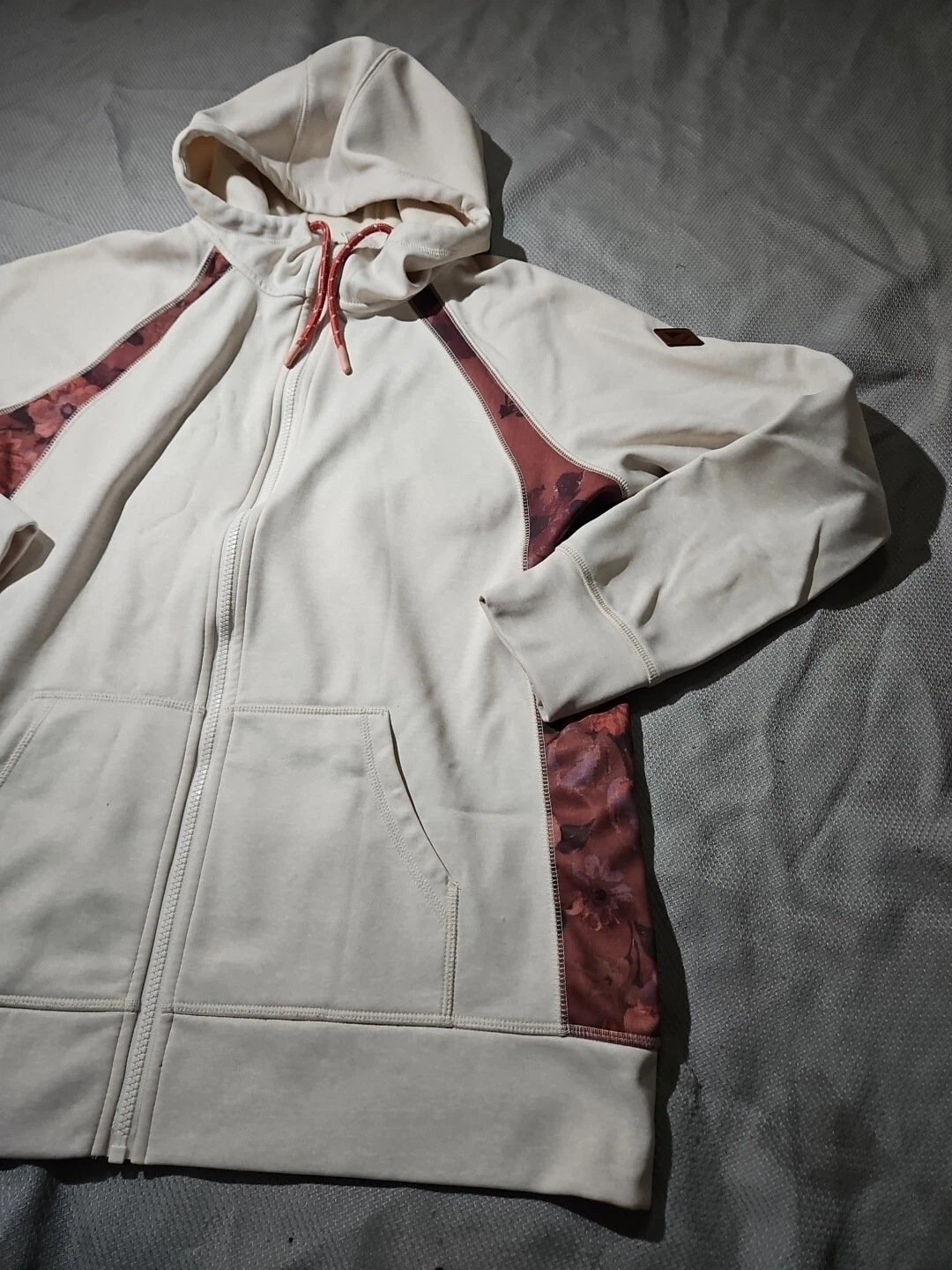 burton floral full zip snowboard top hoodie