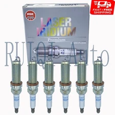 NGK Laser Iridium Spark Plug Set (6 Pieces) 93476 For Jaguar Land Rover 3.0 V6