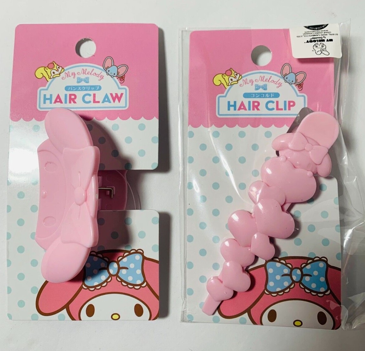 Daiso Sanrio MY MELODY HAIR CLAW & CLIP Set of 2 - New *US Seller