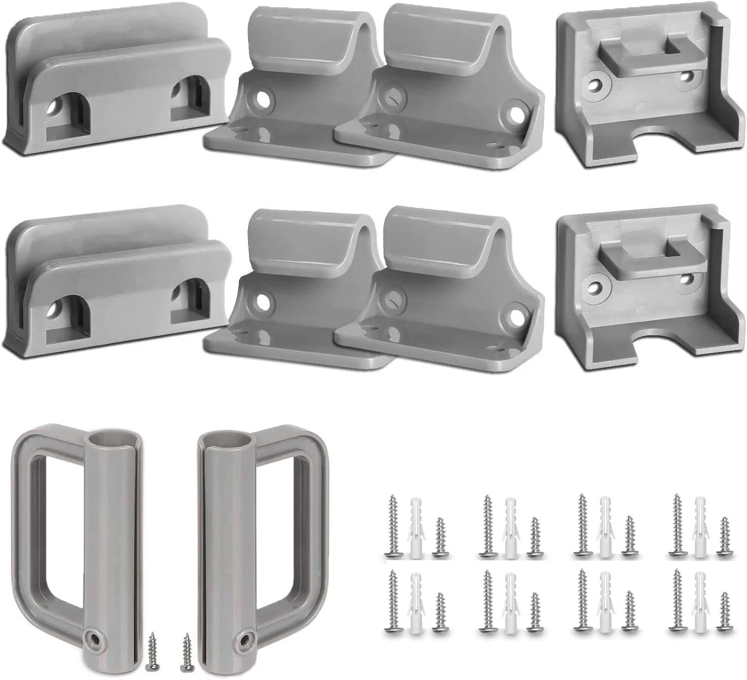 GRENFU Retractable Baby Gate Replacement Parts Kit Grey Pet Full Gray