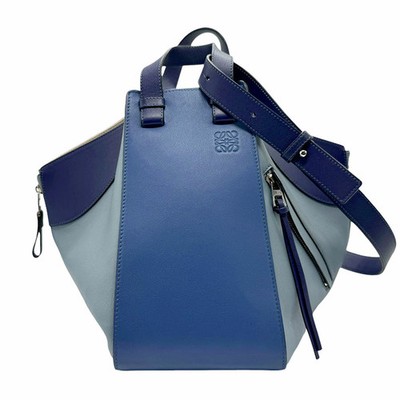 Loewe Hammock Shoulder Bag Blue Tricolor Leather