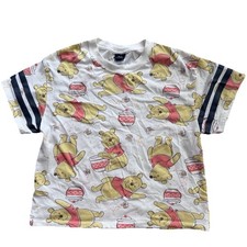 Disney Winnie the Pooh Womens S T Shirt Graphic Honey Pot Print Short Sleeve Tee