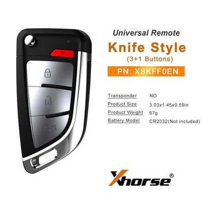 Xhorse XSKFF0EN Smart Remote Key Knife Style 4 Buttons For VVDI Mini Key Tool