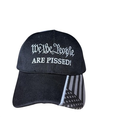 We The People Are Pissed Patriotic Hat/Cap Black Men's OSFM Strap Back
