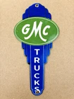 VINTAGE GMC TRUCKS 10x5" SALES & SERVICE DEALER GAS STATION OIL PORCELAIN SIGN