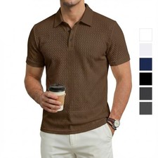 Men's Polo Shirt Casual Short Sleeve Golf Shirt Summer Vacation Beach Shirts