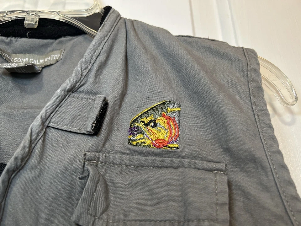 Chaleco de pesca con mosca Danielson Calm Water clásico talla mediana exterior gris Foto 4 de 4