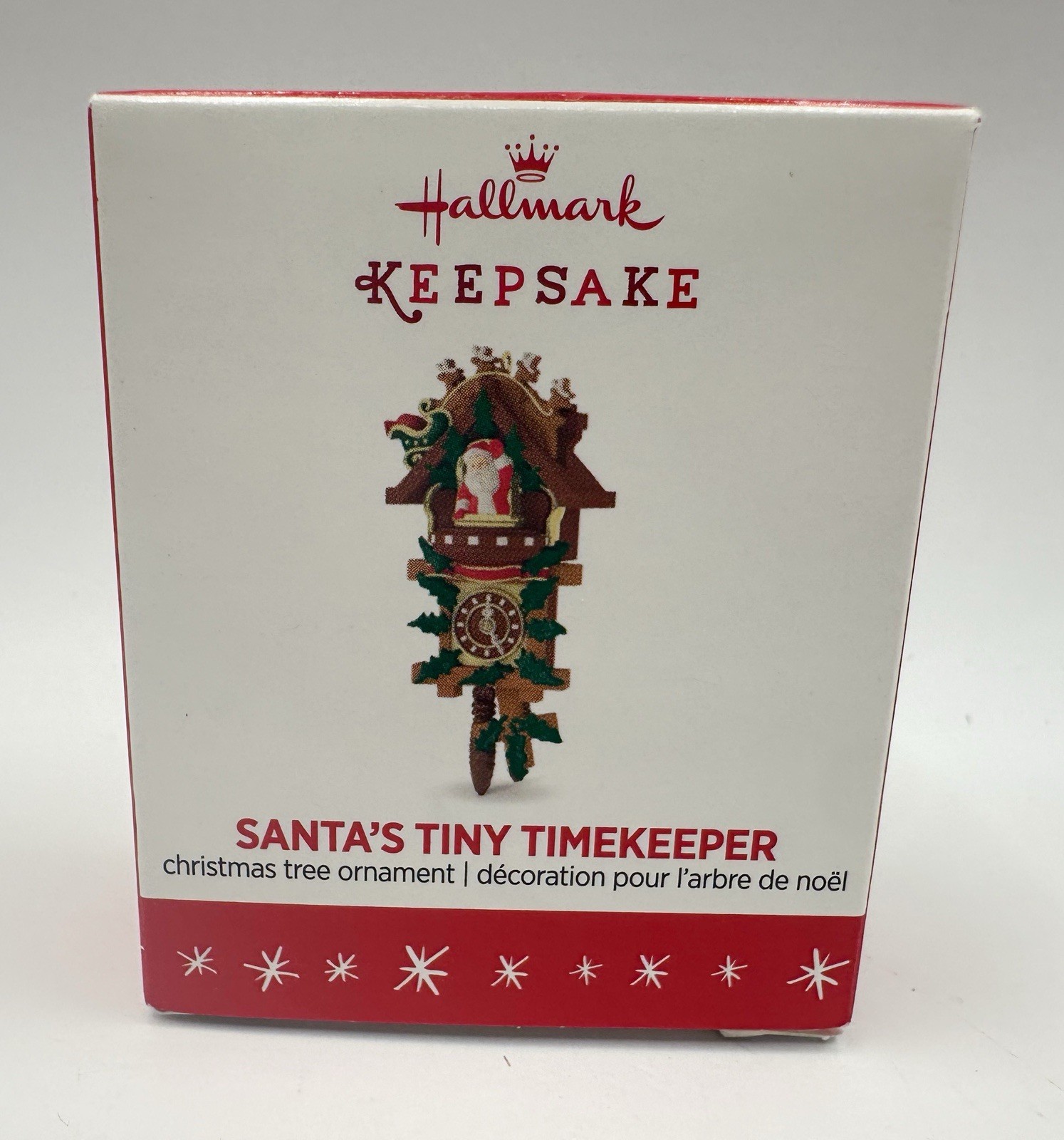 Hallmark Keepsake Santa's Tiny Timekeeper Clock MINIATURE Or