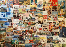Lot of 100 Little Ads  Cutouts 1950s Ephemera Collage Scrapbook Junk Journals