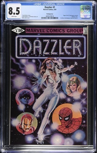 Dazzler #1 CGC 8.5 1981 1st Direct Distribution Marvel Comics White Pages