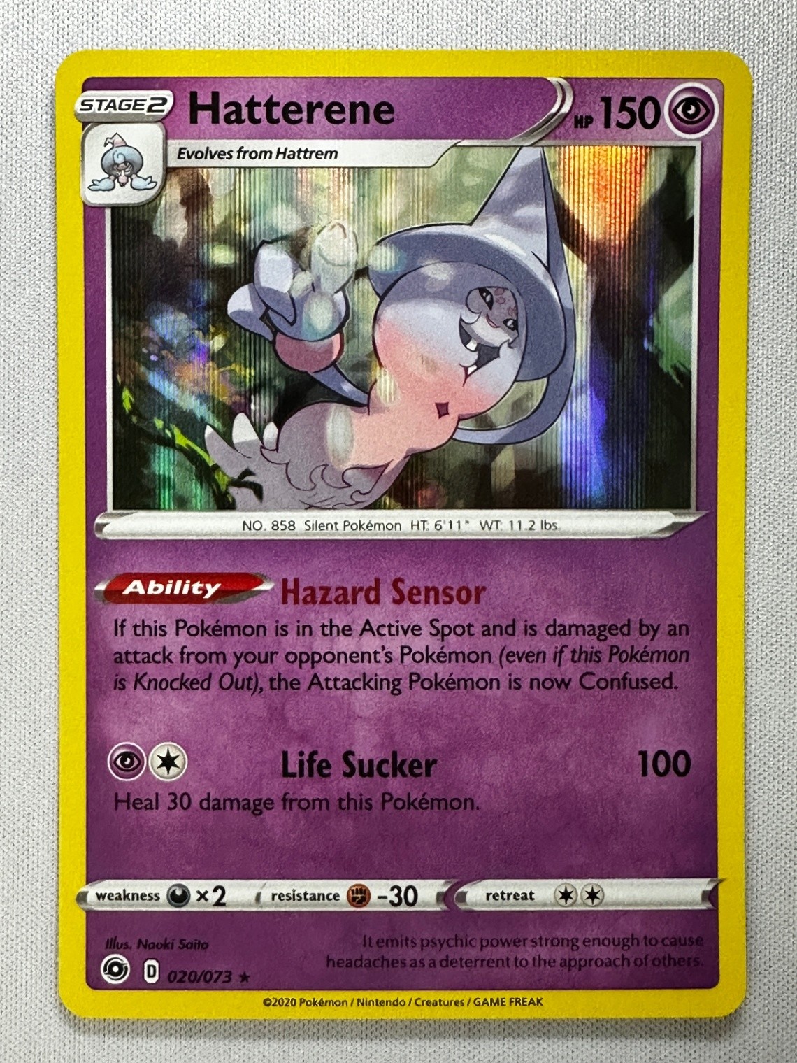 Hatterene Holo Rare Champion's Path 20/73 NM