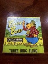 SUPER 8 SILENT-PIERRE BEAR IN "THREE RING FLING"-CASTLE FILMS CARTOON-