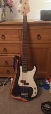 Fender Squier Precision Bass Guitar with Stand, Case & Lead