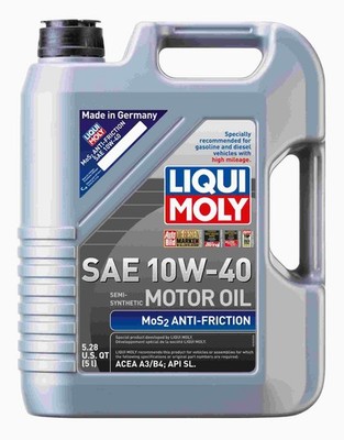 LIQUI MOLY 5L MoS2 Antifriction SAE 10W-40 Semi-Synthetic Motor Oil - 2043
