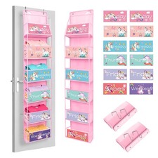 2 Pcs 6-Shelf Weekly Clothes Organizer for Kids Daily Hanging Closet Organize...