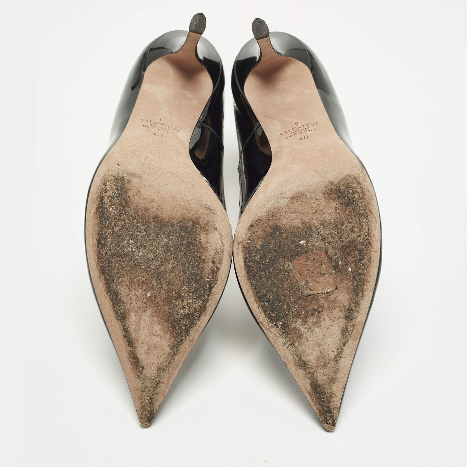 Valentino Size 40 Black Patent Leather Ankle Strap Pumps thumbnail 6