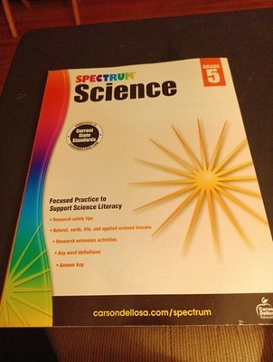 NEW Spectrum Science Workbook - Grade 5 - (Carson Dellosa Education) - 144 pgs -