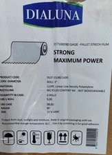 Strong Pallet Stretch Film Hand Shrink Wrap Clear 15" 1000' 80 Gauge 1 ROLL