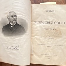 E. S. Harrison History of Santa Cruz County California HC Illus 1892/rebound