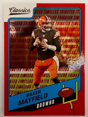 2021 Panini Classics Baker Mayfield Timeless Tributes Red #32 74/75