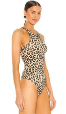 NWT AllSaints Jamie Leppo Leopard Print Bodysuit Women s Size 4